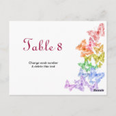 Gay Lesbische Trouwtafel Kaarten nummers Briefkaar (Achterkant)