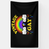 Gay LGBT Gay Pride Month Rainbow Spandoek (Verticaal)