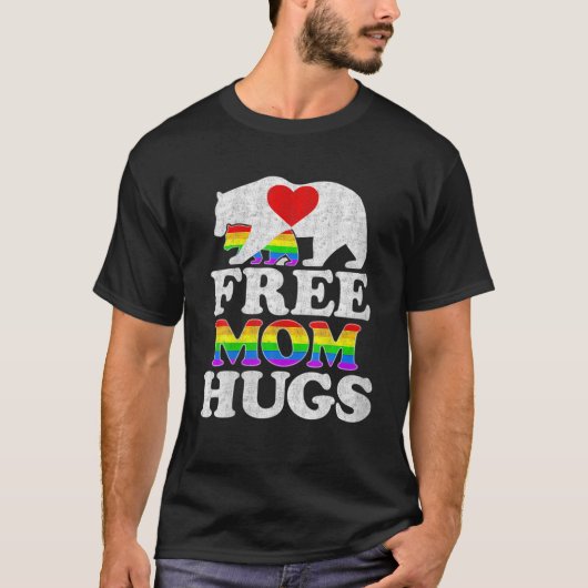 Gay LGBT Pride Mama Beer voor vrouwen Gratis Moede T-shirt (Voorkant)