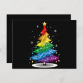 Gay LGBT Pride Rainbow Kerstboom Vrolijk Kerstfees Briefkaart (Voorkant / Achterkant)