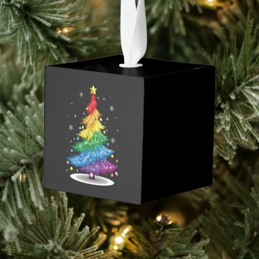 Gay LGBT Pride Rainbow Kerstboom Vrolijk Kerstfees Decoratie (Boom)