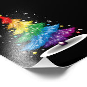Gay LGBT Pride Rainbow Kerstboom Vrolijk Kerstfees Foto Afdruk (Hoek)