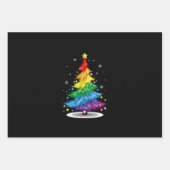 Gay LGBT Pride Rainbow Kerstboom Vrolijk Kerstfees Inpakpapier Vel (Voorkant)