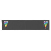 Gay LGBT Pride Rainbow Kerstboom Vrolijk Kerstfees Korte Tafelloper (Horizontaal)