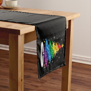 Gay LGBT Pride Rainbow Kerstboom Vrolijk Kerstfees Korte Tafelloper