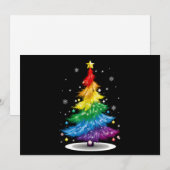 Gay LGBT Pride Regenboog Kerstboom Prettig Kerstfe Feestdagenkaart (Voorkant / Achterkant)