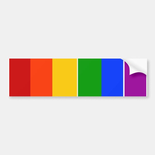 GAY LGBT RAINBOW BUMPERSTICKER (Voorkant)