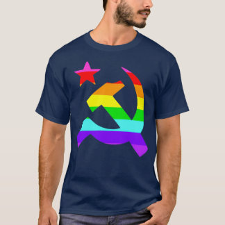 Gay LGBT Rainbow Communist T-shirt