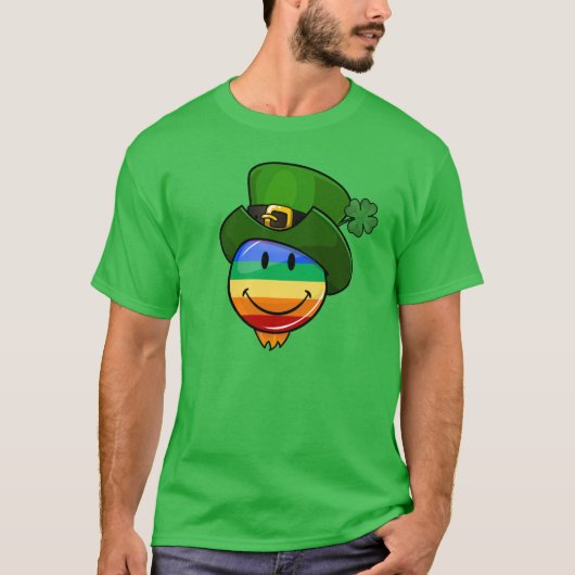 Gay Lgbt Rainbow Flag St. Patrick's Day T-shirt (Voorkant)