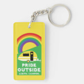 Gay LGBTQ Camping Gifts Sleutelhanger (achterkant)