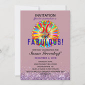 Gay LGBTQ Elke Leeftijd Fabulous Rainbow Birthday Kaart (Voorkant)