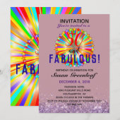 Gay LGBTQ Elke Leeftijd Fabulous Rainbow Birthday  Kaart (Voorkant / Achterkant)