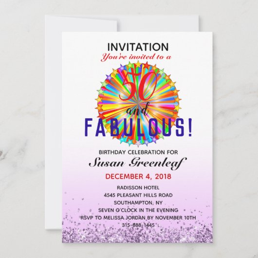 Gay LGBTQ Elke Leeftijd Fabulous Rainbow Verjaarda Kaart (Voorkant)