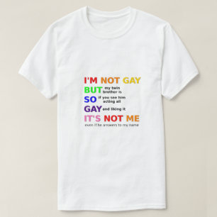 Gay LGBTQ Gezegde Gay Gift Idee Black Rainbow T-shirt