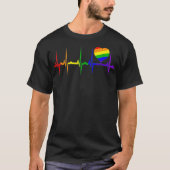 Gay LGBTQ Pride Rainbow Flag LGBT Gifts EKG Love H T-shirt (Voorkant)