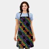 Gay LGBTQ Rainbow Love Waterverf Pattern Schort (Gedragen)