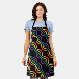 Gay LGBTQ Rainbow Love Waterverf Pattern Schort
