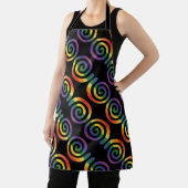 Gay LGBTQ Rainbow Love Waterverf Pattern Schort (Insitu)