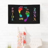 Gay LGBTQ Rainbow Pride Month Stap in mijn leven Spandoek (Insitu)