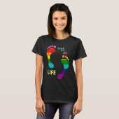 Gay LGBTQ Rainbow Pride Month Stap in mijn leven T-shirt (Voorkant volledig)