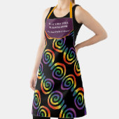 Gay LGBTQ Rainbow Pride Stripe Bedrijfsnaam Schort (Insitu)