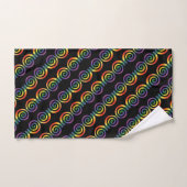 Gay LGBTQ Rainbow Pride Stripe Circular Patroon Bad Handdoek (Handdoek)