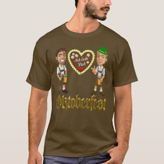 Gay LGBTQIA+ Oktoberfest T-shirt (Voorkant)