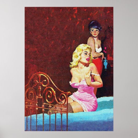 Gay Love Pulp Magazine Hoesje Art Poster (Voorkant)