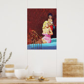 Gay Love Pulp Magazine Hoesje Art Poster (Keuken)