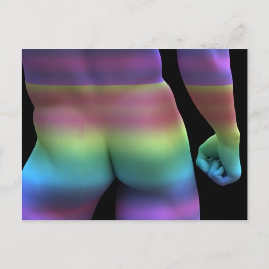 Gay Love Rainbow Briefkaart (Voorkant)