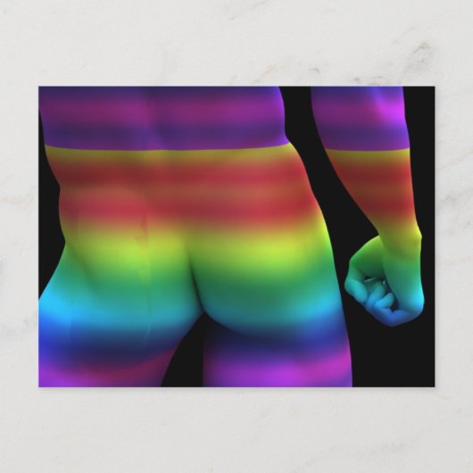 Gay Love Rainbow Briefkaart (Voorkant)