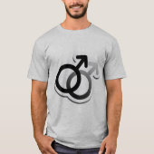 GAY LOVE SYMBOLS BLACK T-SHIRT (Voorkant)