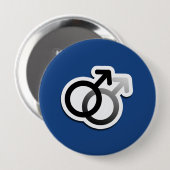 GAY LOVE SYMBOLS -.png Ronde Button 4,0 Cm (Voorkant /achterkant)