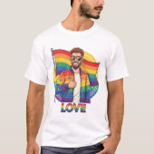Gay LOVE T-Shirt | Gay Pride Shirt for Men | LGBTQ (Voorkant)