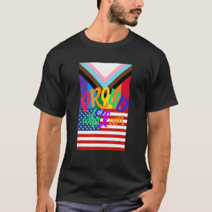 Gay Love USA Proud LGBTQ+ Cute Aesthetic T-shirt