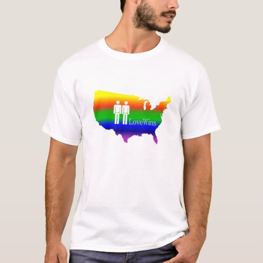 Gay Love Wins! T-shirt (Voorkant)