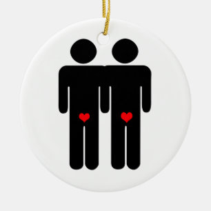 GAY LOVERS (2) KERAMISCH ORNAMENT
