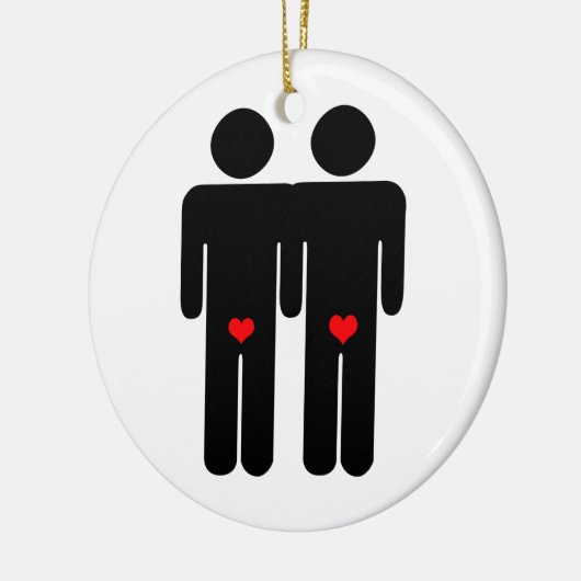 GAY LOVERS (2) KERAMISCH ORNAMENT (Links)