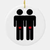 GAY LOVERS (2) KERAMISCH ORNAMENT (Achterkant)