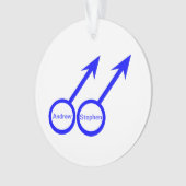 Gay Lovers  AcrylOrnament Ornament (voorkant)