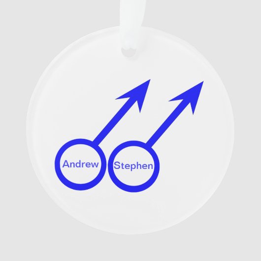 Gay Lovers  AcrylOrnament Ornament (voorkant)