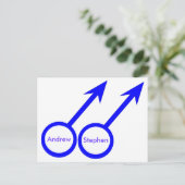 Gay Lovers Briefkaart (Staand voorkant)