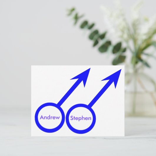 Gay Lovers  Briefkaart (Staand voorkant)