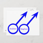 Gay Lovers Briefkaart (Voorkant / Achterkant)