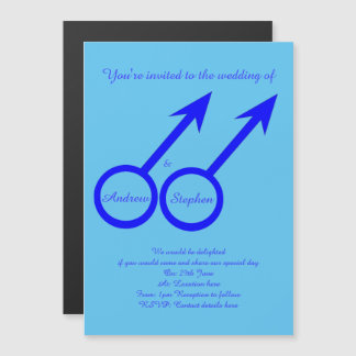 Gay Lovers Custom Magnetic Wedding Invites Magnetische Uitnodiging