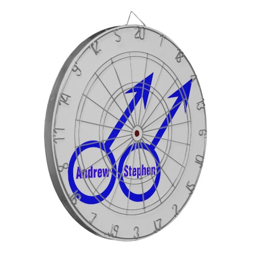 Gay Lovers  Dartboard Dartbord (Voorkant Links)