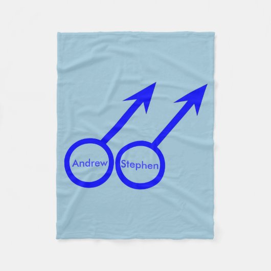 Gay Lovers Fleece Blanket Deken (Voorkant)