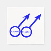 Gay Lovers  Papier Napkins Servetten (Voorkant)