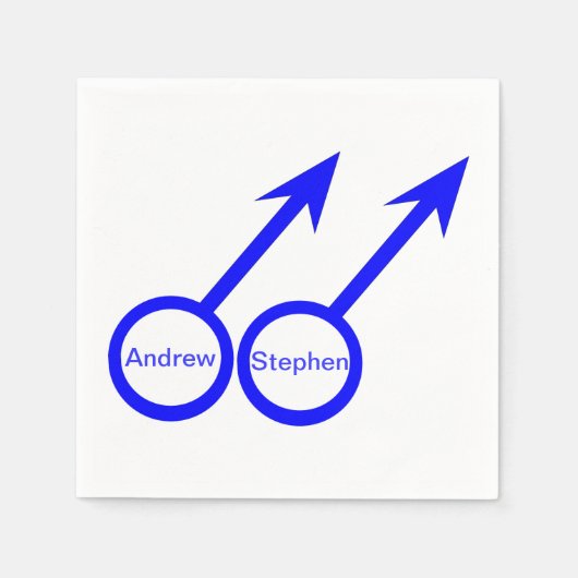 Gay Lovers  Papier Napkins Servetten (Voorkant)