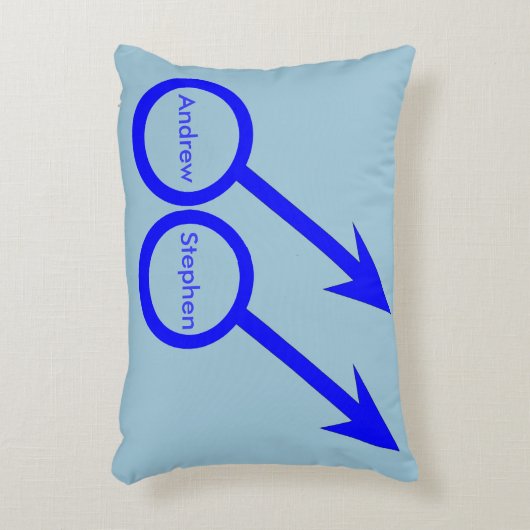Gay Lovers Pillow Accent Kussen (Voorkant(Verticaal))